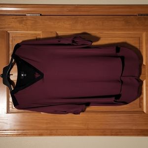 Maroon and black Womens blouse